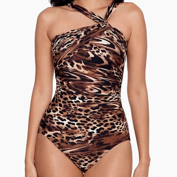 Miraclesuit Rock Solid Regatta One Piece size 10 LOOK 10lbs lighter NWT - Picture 1 of 8